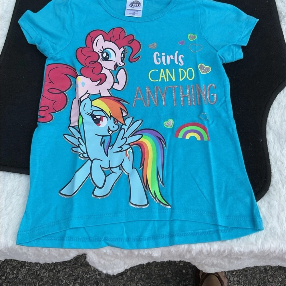 My Little Pony Turquoise Tee with Rainbow Design